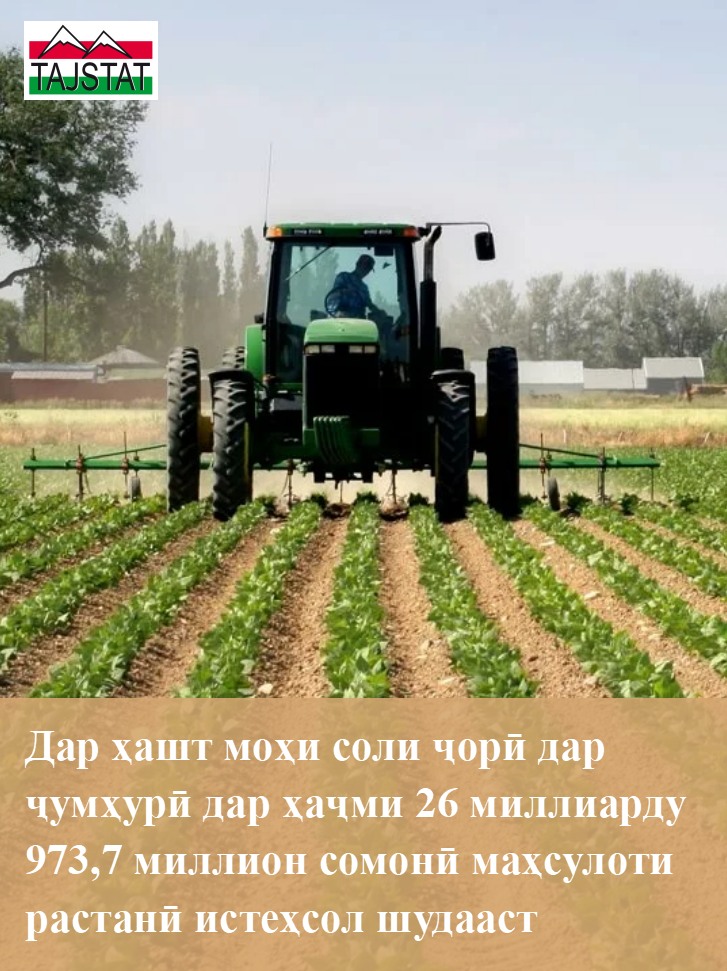 ҲАҶМИ ИСТЕҲСОЛИ МАҲСУЛОТИ РАСТАНИПАРВАРӢ АФЗОИШ ЁФТААСТ